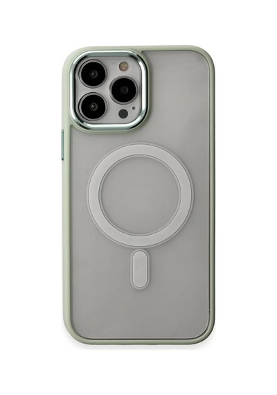 Apple iPhone Uyumlu  15 Pro Max Uyumlu Kılıf Room Magneticsafe Silikon - Su Yeşili