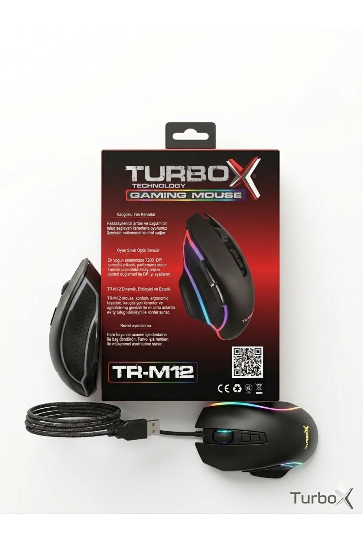 Blastoff Tr-m12 2400dpi Usb Kablolu Siyah Gaming Optik Mouse Aydınlatmalı