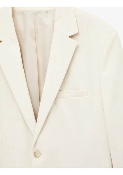 Koton Uzun Kollu Viskon Karışımlı Cepli Düğmeli Mono Yaka Slim Fit Blazer Ceket Bej 6sam50006nw Ekru Koton Uzun Kollu Viskon Karışımlı Cepli Düğmeli Mono Yaka Slim Fit Blazer Ceket Bej 6sam50006nw Ekru