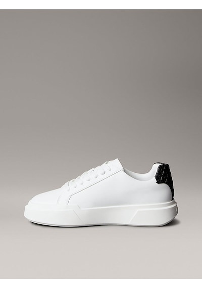 Calvin Klein Kadın Chunky Cupsole Laceup Sneaker-12051 Beyaz / Siyah
