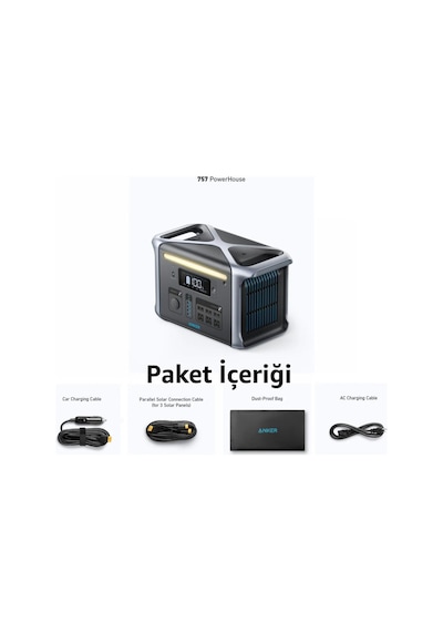 Anker Powerhouse 757 1229 Wh 1500 W Modüler Taşınabilir Güç Kaynağı