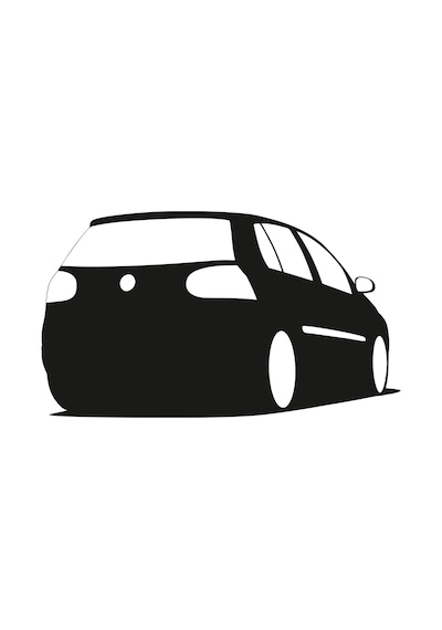 Volkswagen Golf Polo Sticker, Volkswagen Oto Sticker 16x9 Cm