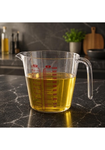 Dereceli Ölçü Kabı 1000 Ml Hacminde 10 Aralıklı Sert Plastik Ölçü Kabı 1l 1, 1000 Ml Diğer