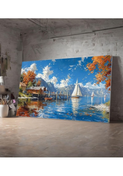 Kanvas Tablo Gölde Huzur Dekoratif Kanvas Tablo 30 X 40