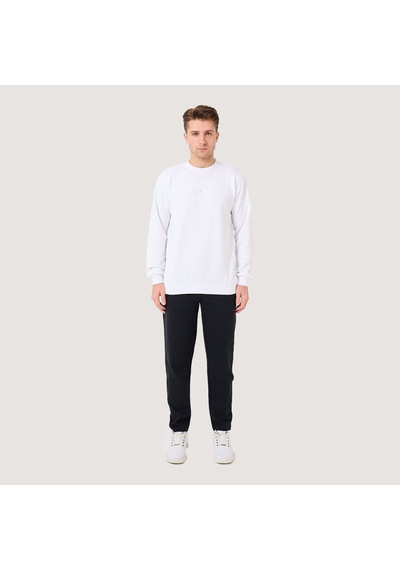 Beyaz Fila Erkek Bisiklet Yaka Sweatshirt Deva Fam0570 BEYAZ