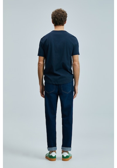 Lufian Junya Erkek Basic Tişört Lacivert Lacivert 111020259100200 Lacivert