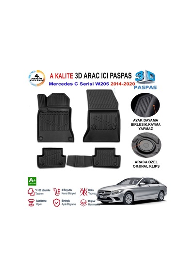 Mercedes C Serisi W205 3d Paspas Havuzlu Pro 2014-2020 Arası