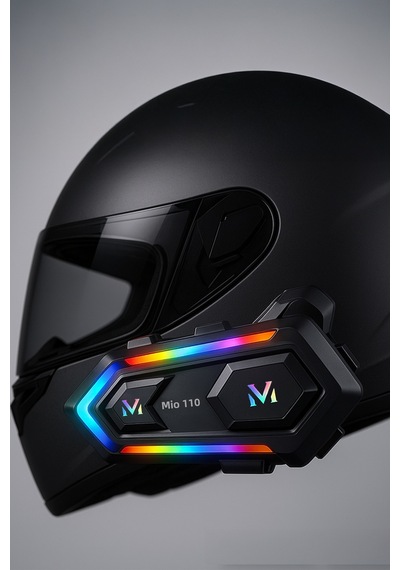 Mioji Mio 110 RGb 1000Mah Ipx6 Motosiklet Kask İçin Bluetooth Intercom Kulaklık