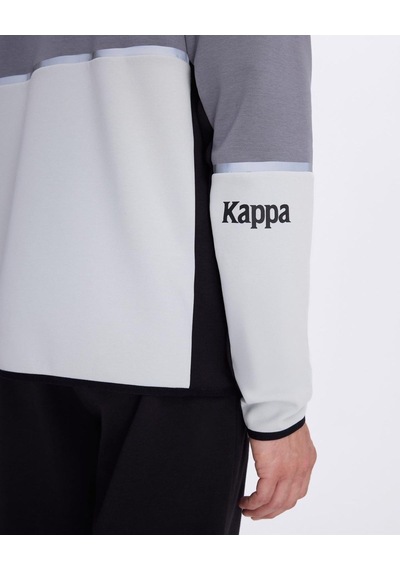 Kappa Authentıc Nısty Full Zıp Grey Lt-grey Steel-black Full Zıp Gri