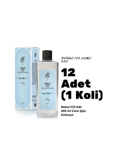 Rebul 80 Derece Ice Kolonya Cam Şişe 12 x 250 ML