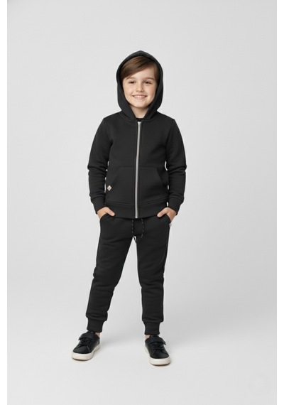 Mnk Baby & Kids Erkek Çocuk Fermuar Kapamalı Kapüşonlu Mevsimlik Eşofman Takımı M00765 Füme Mnk Baby & Kids Erkek Çocuk Fermuar Kapamalı Kapüşonlu Mevsimlik Eşofman Takımı M00765 Füme