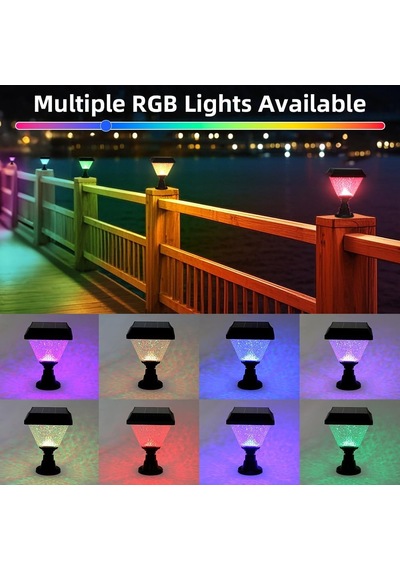 Rgb'li 10'lu Set Güneş Enerjili Dekoratif Led Bahçe Lambası, Kumandalı, Su Geçirmez Diğer