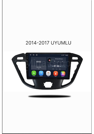 Snp Serisi Ford Transit Custom Uyumlu 9" Multimedya Android Teyp 2012-2017 4-64 Gb + Kamera 9"