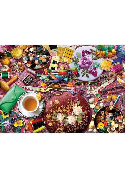 Educa 2000 Parça Dikiş Masası Puzzle - The Sewing Table - 20263