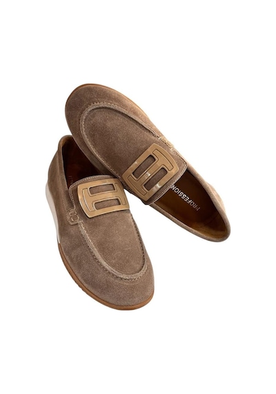Tufan Shoes Vizon Hakiki Süet Deri Toka Detay Comfort Günlük Ayakkabı Vizon