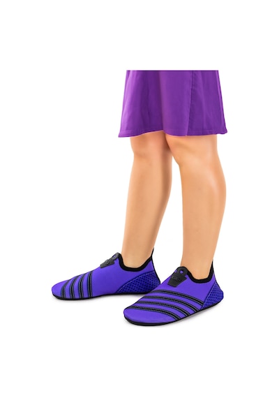 Kiko Kids Enigma Havuz Plaj Kız Çocuk Deniz Ayakkabısı 7501 Mor - Siyah Mor - Siyah