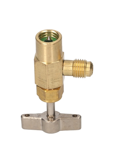 R134a Dağıtım Vanası Ac Soğutucu Şişe Açacağı, R134a 1/2'' Acme Erkek Ve 1/2'' Dişi Dişli Musluk Altın