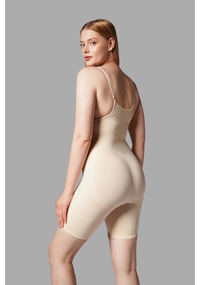Göğüs Altı Tam Boy Korse 9056 Bej