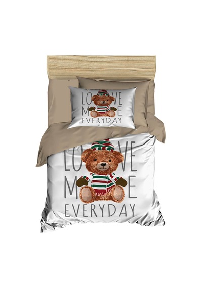 Dijital Baskılı 3d Pamuklu Yenidoğan Bebek Nevresim Takımı Love Me Everyday