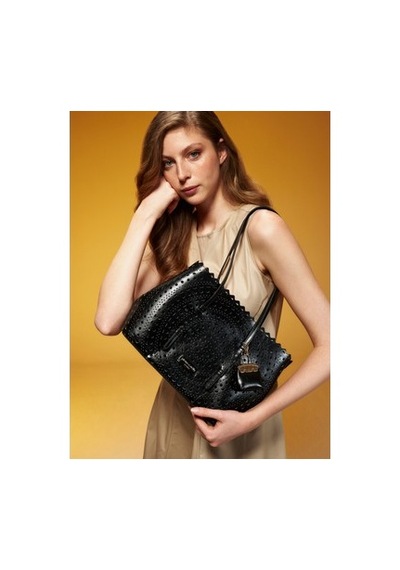 3.1 Phillip Lim Pierre Cardin Kadın Siyah Lazer Kesim Omuz Çantası 05po25y956-lklsa 0233 Orangeblue Cat