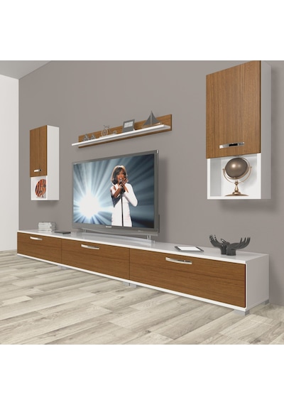 Decoraktiv Eko 270da Mdf Tv Ünitesi Tv Sehpası Beyaz - Ceviz