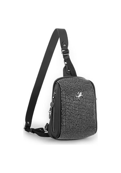 Nas Bag Bel Ve Body Bag Siyah Gümüş Tasli Siyah