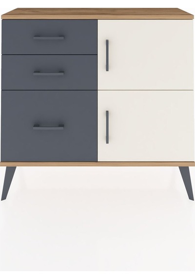 Arges Şifonyer Tek Raflı 3 Çekmeceli 2 Kapaklı 88x30x80 Çam-aytaşı/antrasit Aytaşı/antrasit Arges Şifonyer Tek Raflı 3 Çekmeceli 2 Kapaklı 88x30x80 Çam-aytaşı/antrasit Aytaşı/antrasit