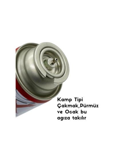 10'lu Kamp Gazı Kartuşu 227 Gr Portatif Ocak Ve Pürmüz Yedeği Bütan Propan Karışımlı Kamp Ocağı Tüpü Turuncu Turuncu
