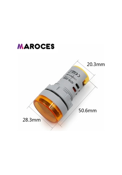 22Mm Dijital Voltmetre 20V 500V Arası Ac 220V Ac 1 Adet-Yeşil