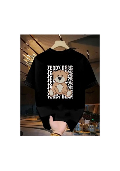 Medinenur Baskılı Basic Tshirt Siyah