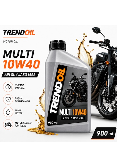 Trendoil Multi 10w40 Scooter Ve Motosiklet Motor Yağı Apı Sl Jaso Ma2 900ml