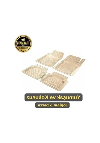 Kesilebilir Pro-mats Yumuşak Oto Paspas, Bej Renk, Ssangyong Kyron İle Uyumlu Açık Bej