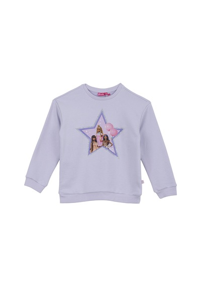 Barbie Lila Kız Çocuk Baskılı Sweatshirt Brb6wg-swt6609 Açık Lila