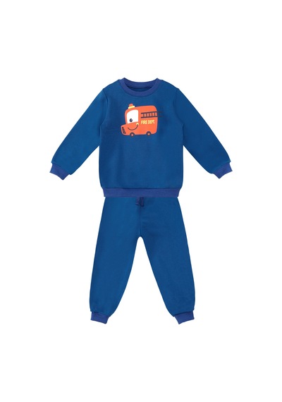 Denokids İtfaiye Erkek Bebek Eşofman Takım - Lacivert