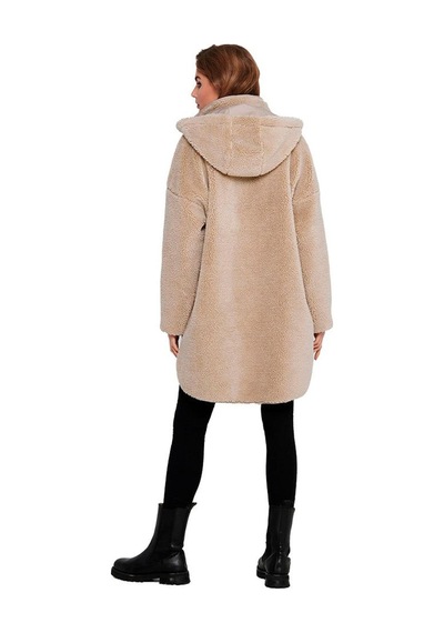 Only 15230461-fw Onlsascha Sherpa Jacket Otw Kadın Peluş Kaban 15230461-R8334 Bej