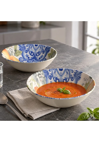 Güral 2 Parça Portakal Detaylı 23 Cm Salata Kasesi 55501 Diğer