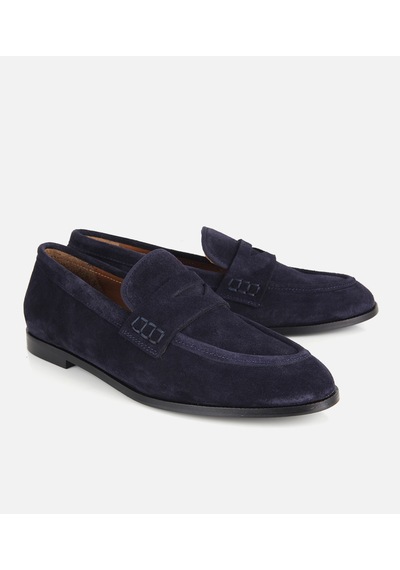 Hotiç Kadın Süet Deri Lacivert Yumuşak Dokulu Klasik Loafer 01ayh329500a680 01ayh329500a680
