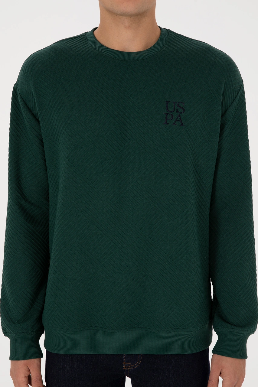 U.S. Polo Assn. Erkek Oversize Fit Bisiklet Yaka Koyu Yeşil Sweatshirt 50310006-VR079 U.S. Polo Assn. Erkek Oversize Fit Bisiklet Yaka Koyu Yeşil Sweatshirt 50310006-VR079
