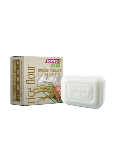 Softto Plus Pirinç Unu Özlü Cilt Beyazlatıcı Leke Katı Sabun 100 G