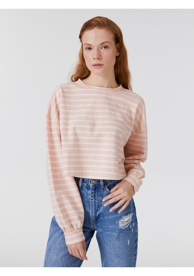 Oversize Kadın Sweatshirt Pembe