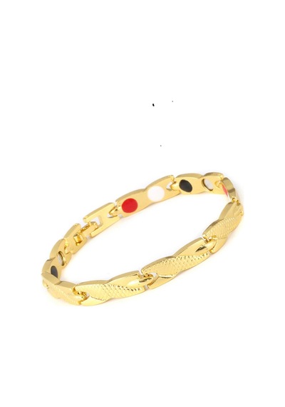 Argelon Gold Mıknatıslı Altın Kaplama Erkek Bileklik Özel Tasarım & Luxury Stil Sarı