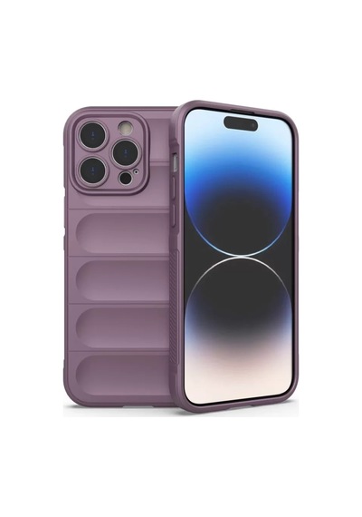 Newface Apple Uyumlu iPhone 13 Pro Max Kılıf Optimum Silikon - Mor Resimdeki