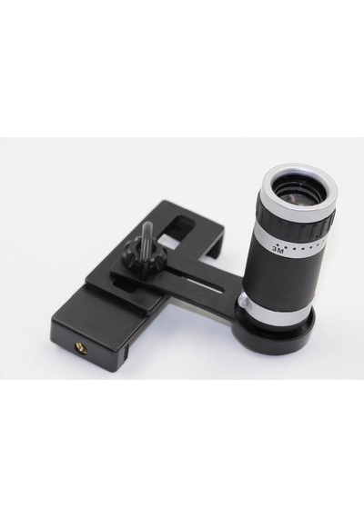 8x18 Zoom Teleskop Telefon Kamera Lensi Mini El Dürbünü Siyah