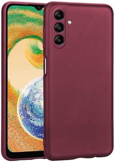 Zore Galaxy Uyumlu A04s Kılıf Premier Silikon Kapak - Mürdüm Mürdüm