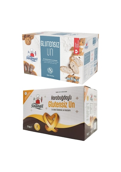 Sinangil Glutensiz Un 5KG (5000GR) + Glutensiz Karabuğdaylı 5KG (