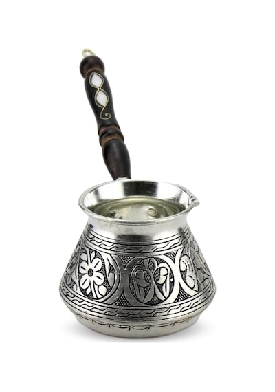 Kalın Topak Eskitme Bakır Cezve 3 Fincanlık