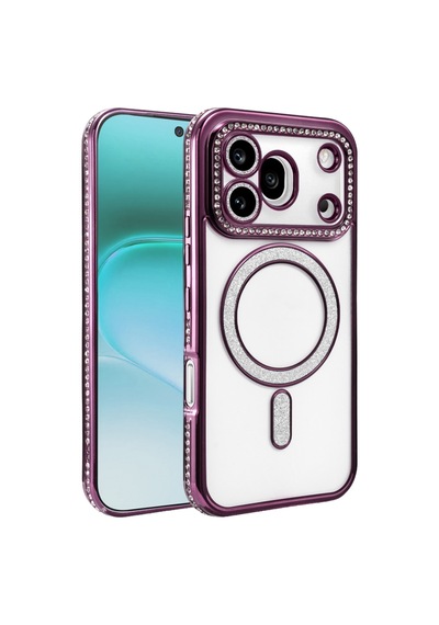 Newface Huawei Honor 600 Pro Joke Simli Magneticsafe Kılıf Derin Mor