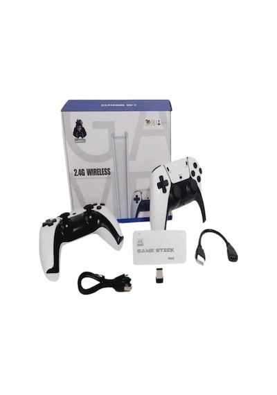 Game Stick 4k Retro Çift Kollu Atari Oyunlari +20000 Oyunlu Konsol Nostalji - Teolsa9798-6151