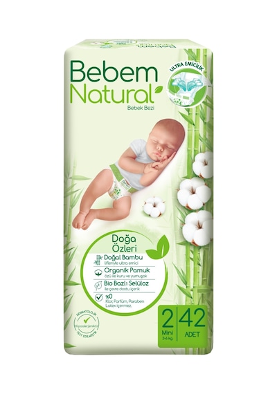 Bebem Natural Bebek Bezi 2 Numara Mini Jumbo Ekstra Paket 336 Adet