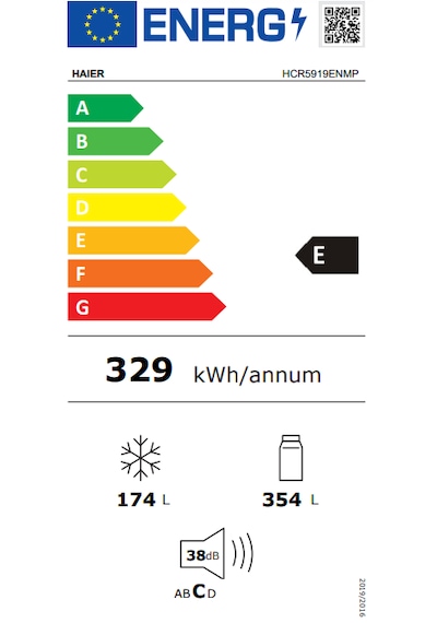 Haier HCR5919ENMP E 528 L No-Frost Gardırop Tipi Buzdolabı